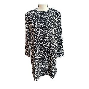 MASAI Copenhagen Jacket Blazer Overcoat Women's Size S Beige‎ Black Jacquard